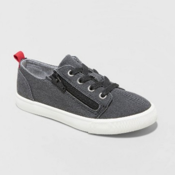 Cat & Jack Shoes Cat Jack Kids Gray Lucian Double Zipper Sneakers
